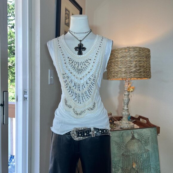 3.1 Phillip Lim Bead Tank Top - Picture 1 of 5